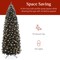 Best Choice Products Pre-Lit Black Artificial Christmas Tree, Holiday Pencil Tree w/ Metal Base